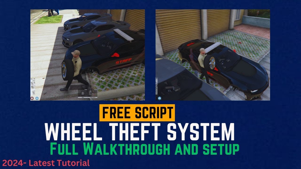 Wheel Theft System FREE | FiveM Roleplay Scripts | FiveM Tutorial 2024
