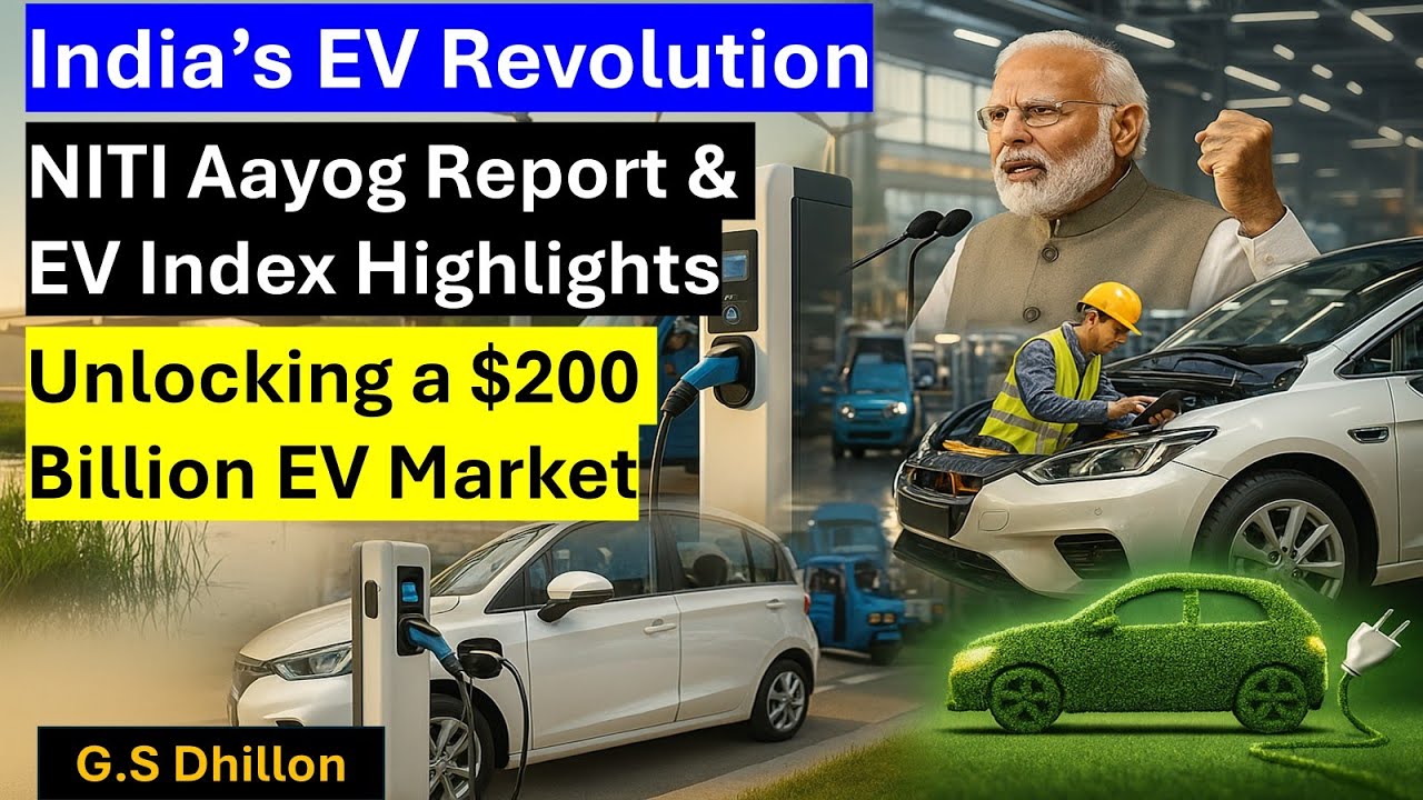 India’s EV Revolution | NITI Aayog Report & EV Index Highlights UPSC IAS Current Affairs