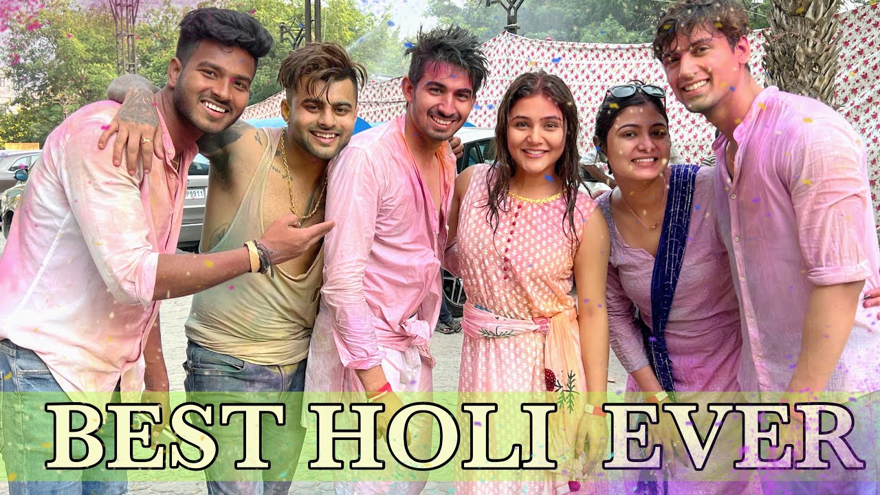 HOW WE CELEBRATED HOLI 🥰*our first holi ever*
