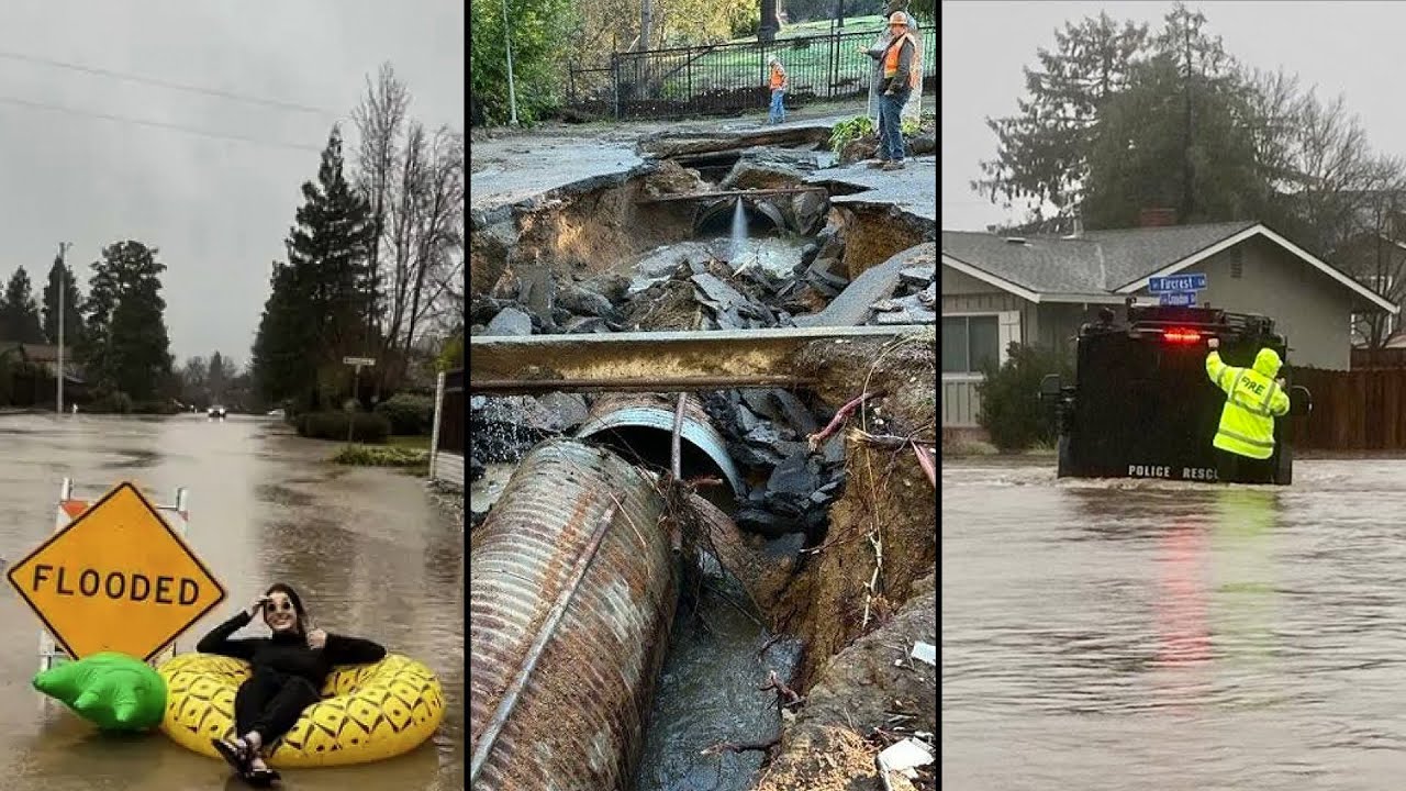 Record-setting atmospheric river floods Bay Area creeks, freeways and neighborhoods on New Year's