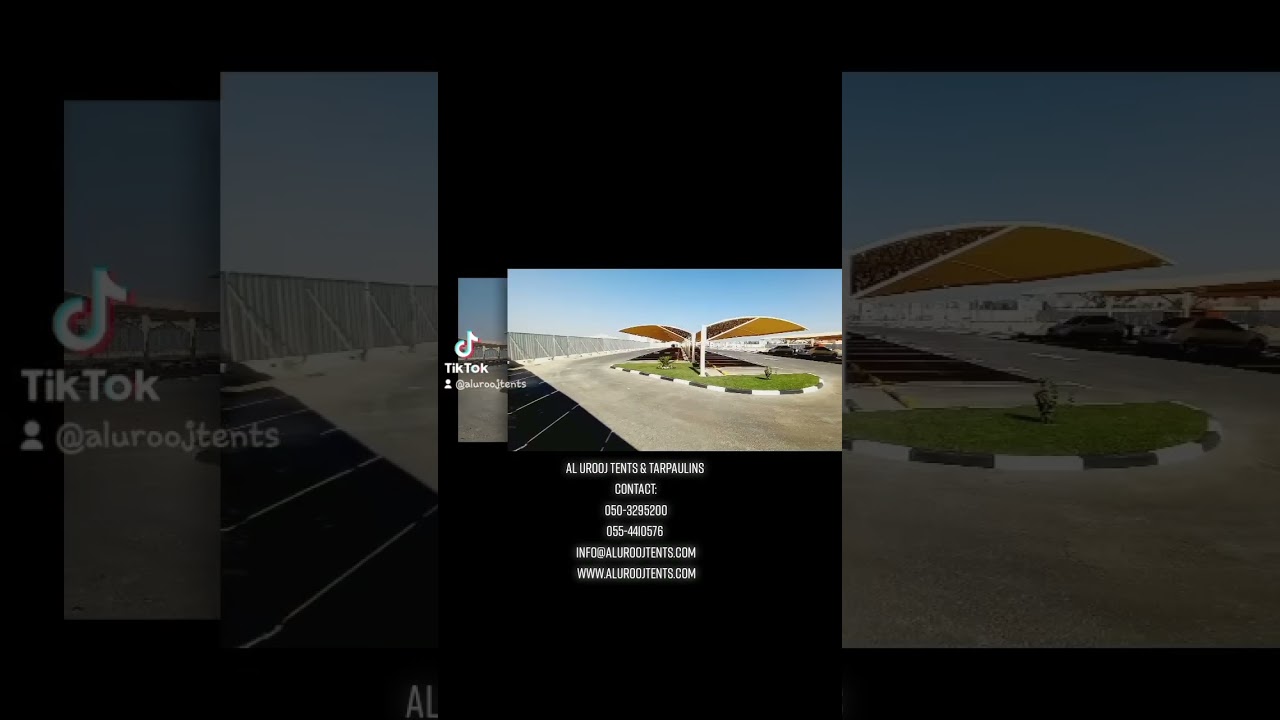 Car Parking Shades With Steel Frames  #sunshades #dubai  #allovertheworld #abudhabi #cars #shades