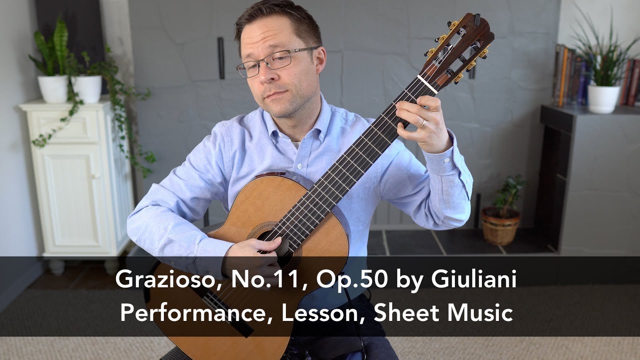 Grazioso, No.11, Op.50 by Giuliani and Lesson for Classical Guitar