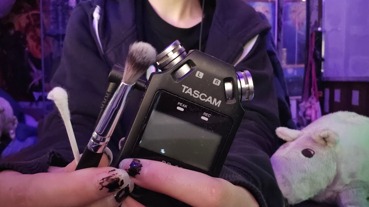 ASMR - Tascam mic brushing, touching, tapping and some sticky tape!