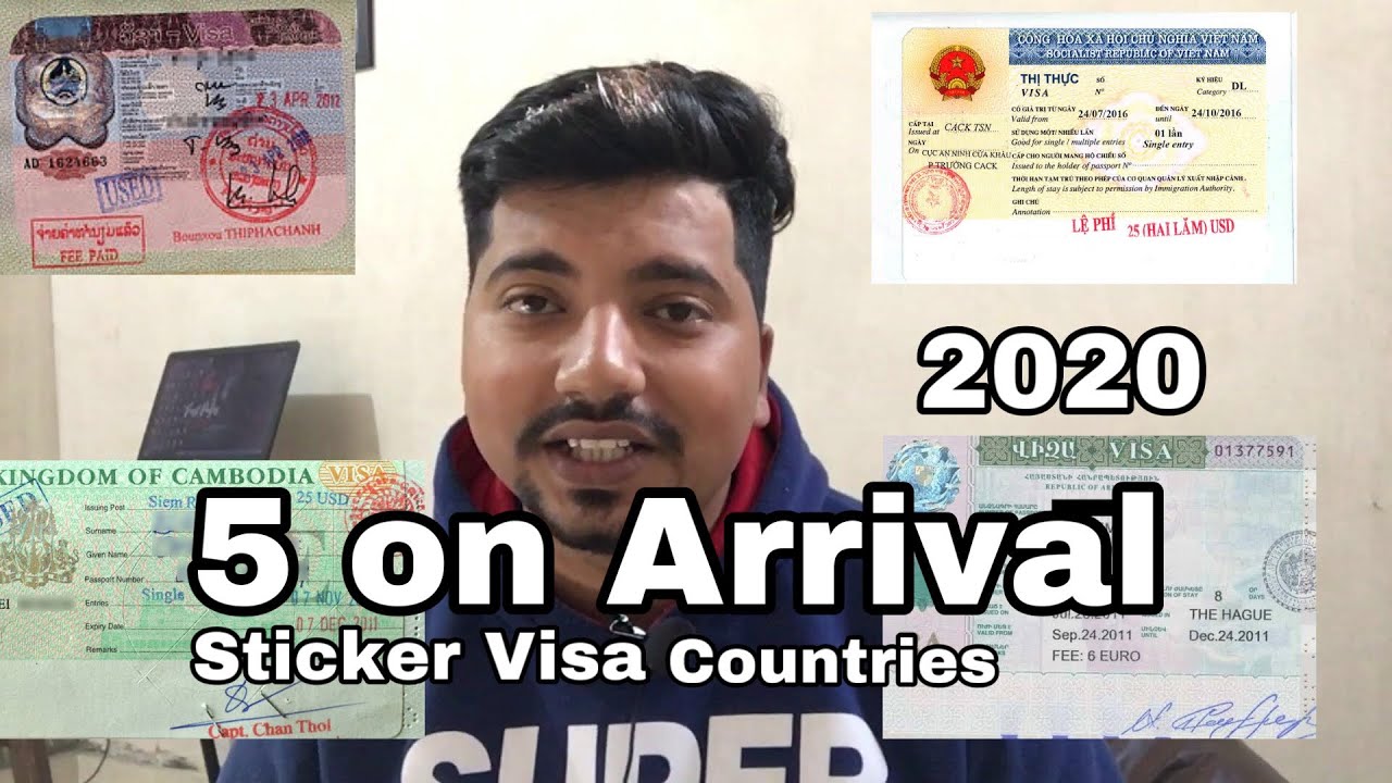 5 On ARRIVAL STICKER VISA COUNTRIES FOR INDIAN PASSPORT 2020