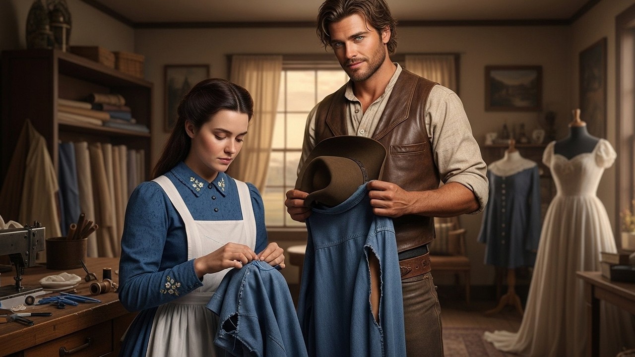 Seamstress Mended The Cowboy's Torn Shirt, He Kept Tearing It Just To See Her Again