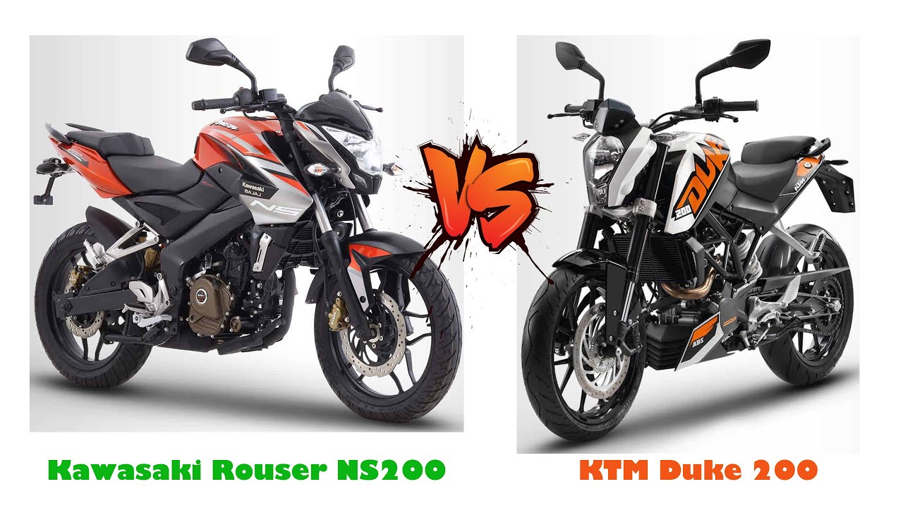 Kawasaki Rouser NS200 vs KTM Duke 200 Top Speed