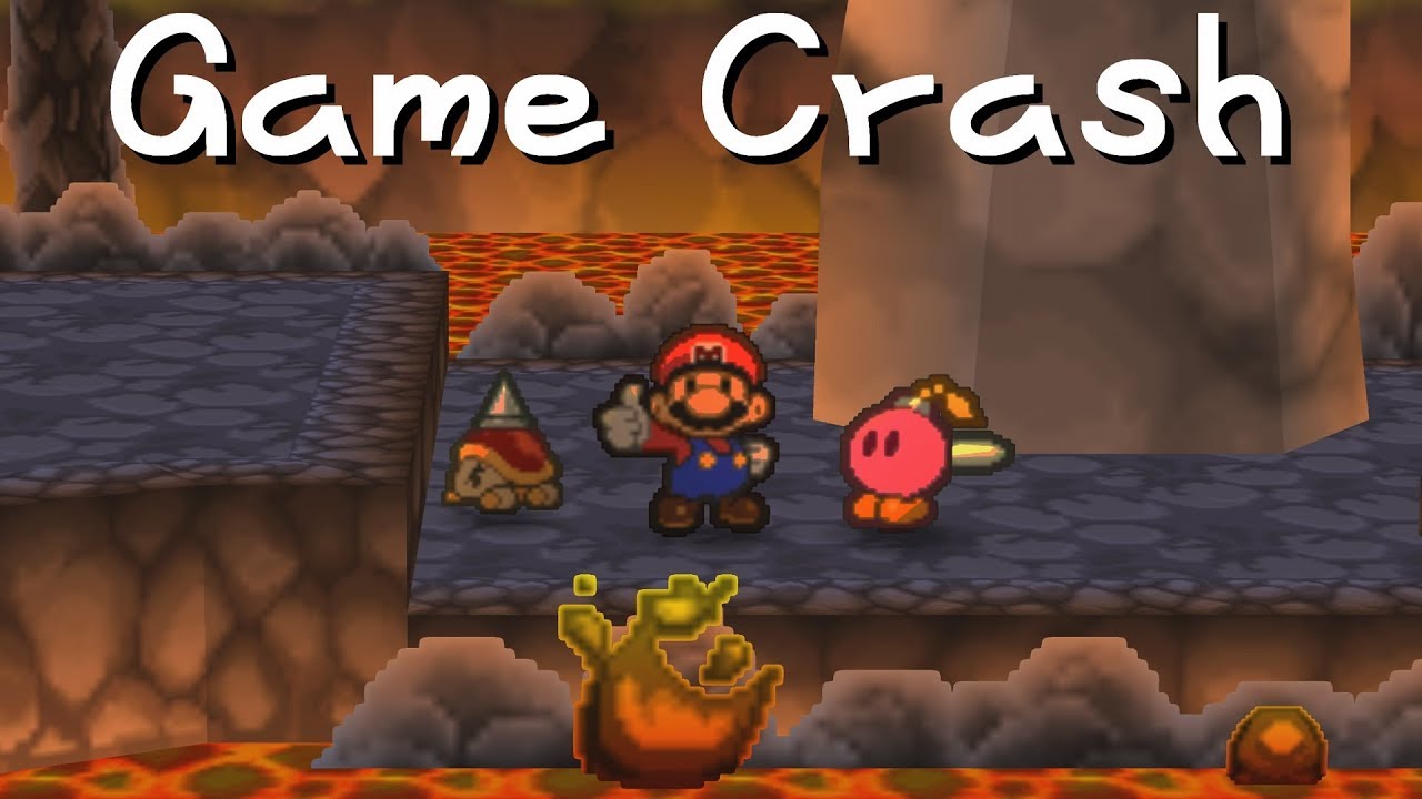 Стоя на месте, Paper Mario вылетает