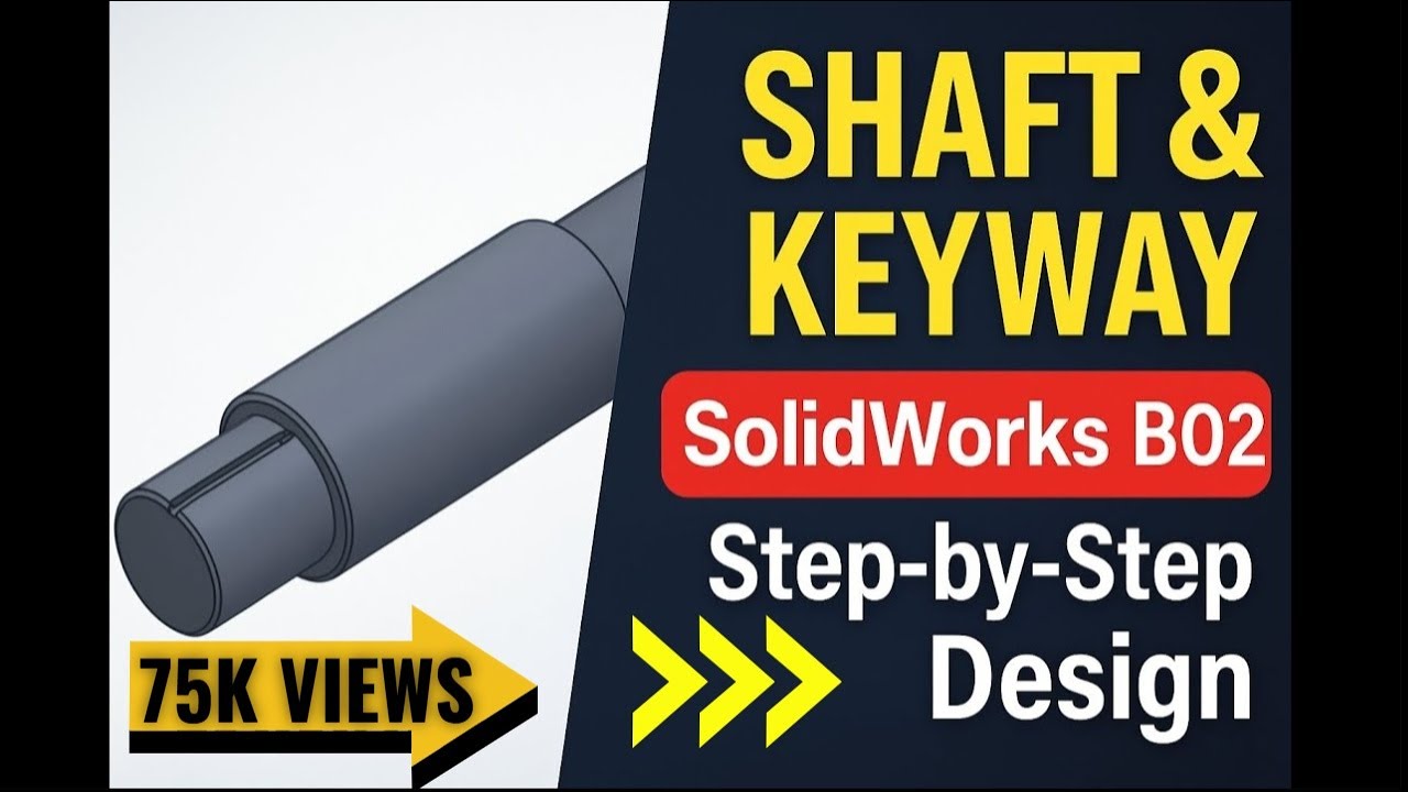 How to Design a Shaft and Keyway for Your Project #SolidWorks