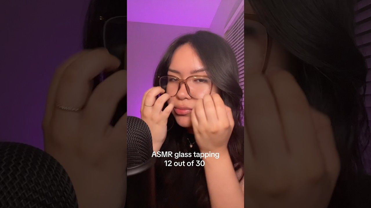 ASMR tapping on my glasses 👓 #asmr #asmrvideo #asmrshorts #shorts