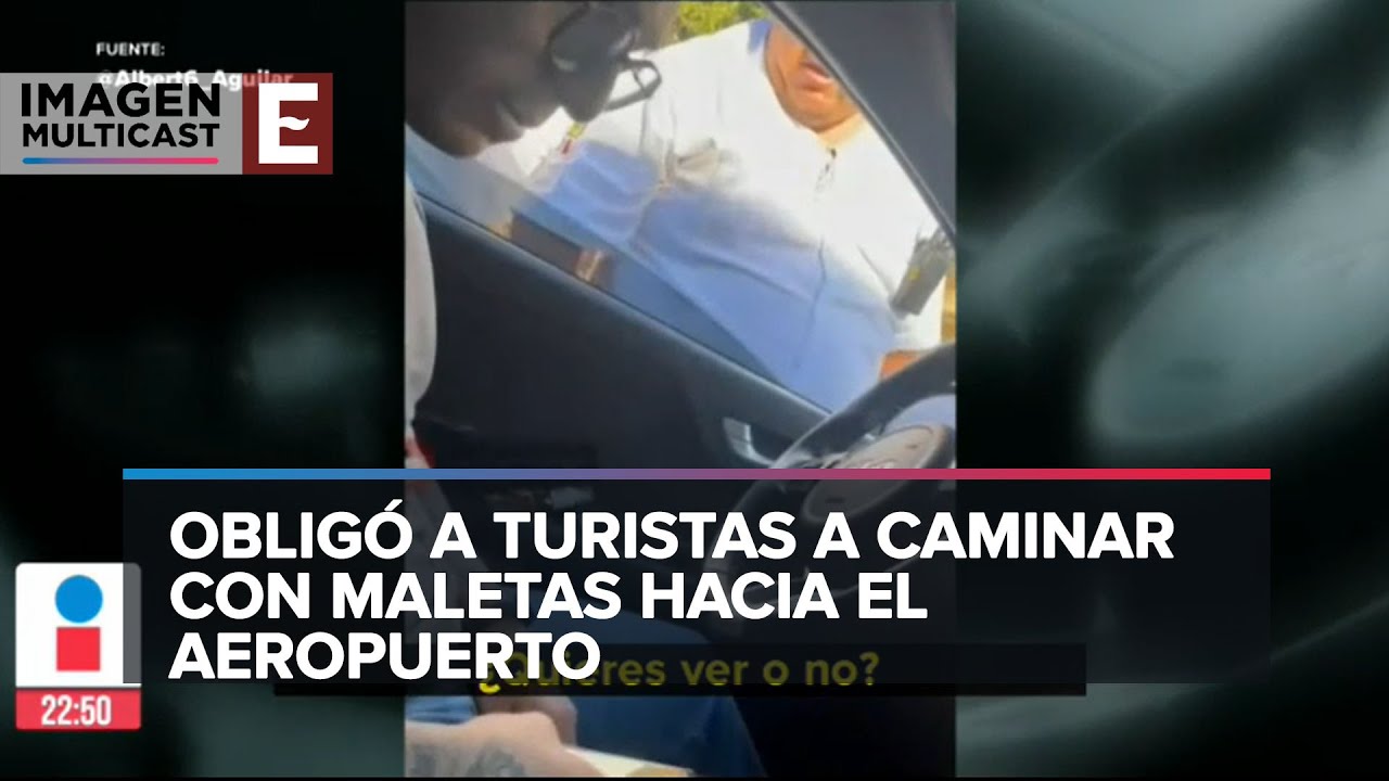Taxistas bloquean zona hotelera de Cancún por Uber