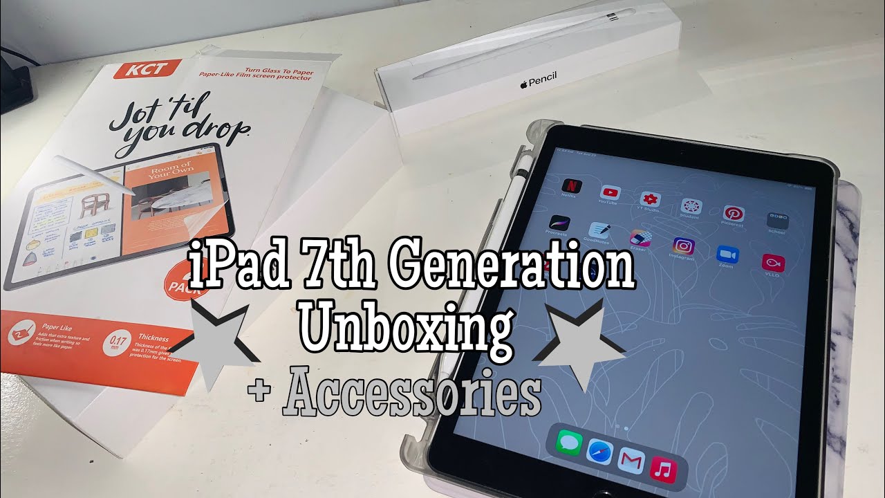 iPad 7th Generation Unboxing/ Space Gray, 128gb
