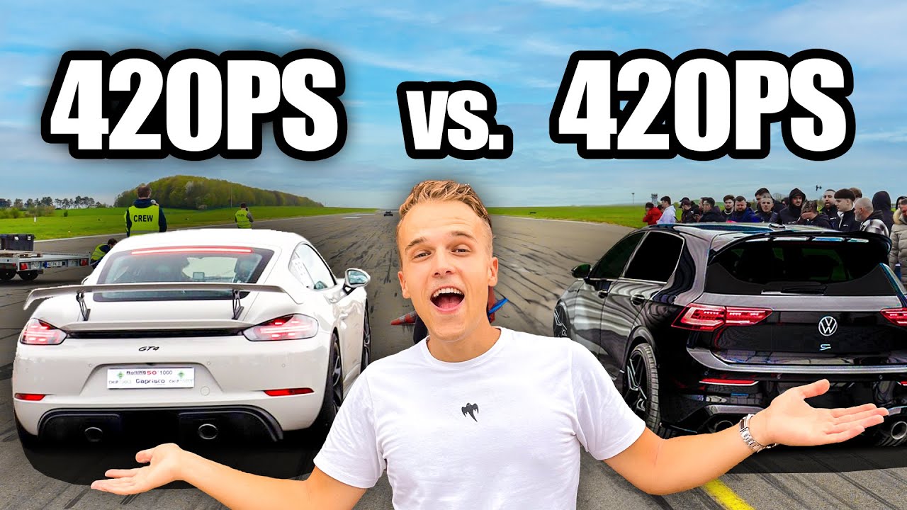Mein Porsche GT4 vs. Golf 8 R DRAG RACE I SCC500