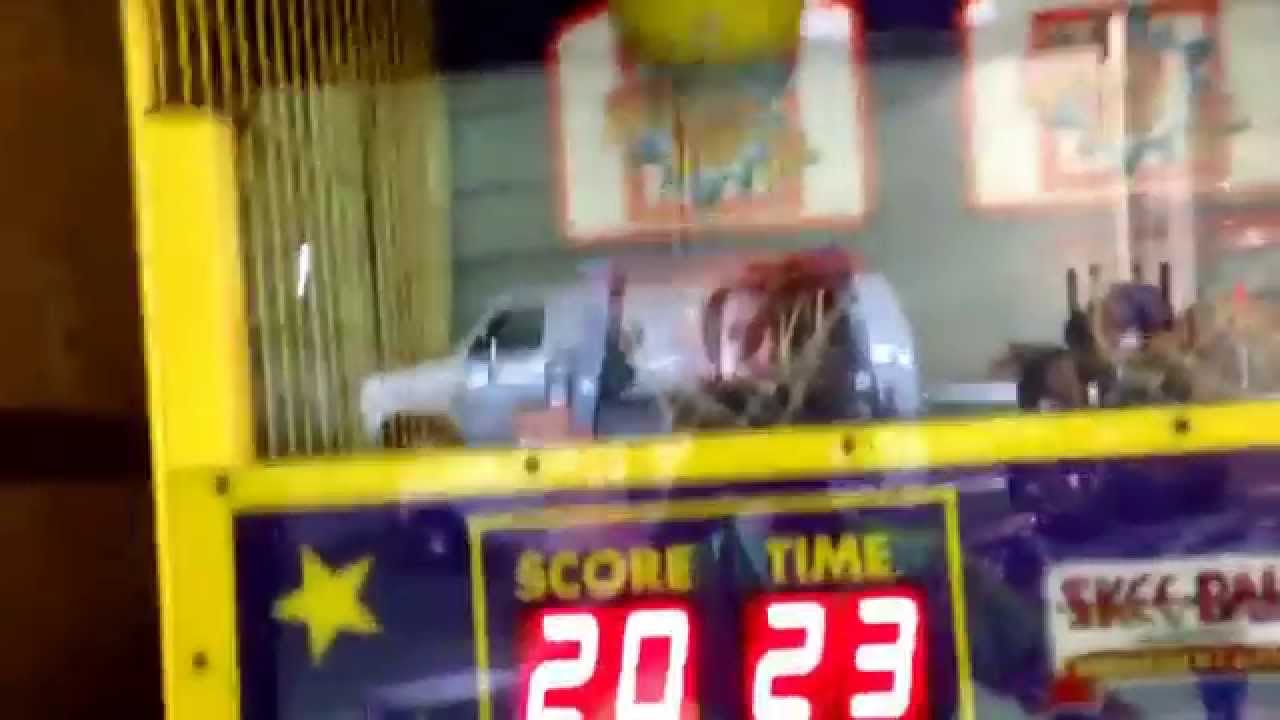 Skeeball Super Shot Jr Basketball Game in Cargo Trailer