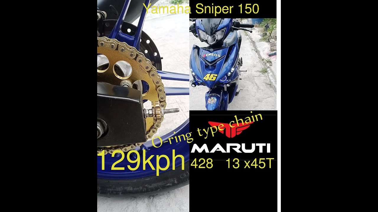 SPROCKET SET MARUTI 13x45T with O-Ring type chain for SNIPER 150