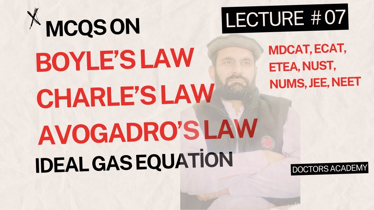 Entry test MCQs on Boyle’s law, Charles’s law, Avogadro’s law and ideal gas equation |