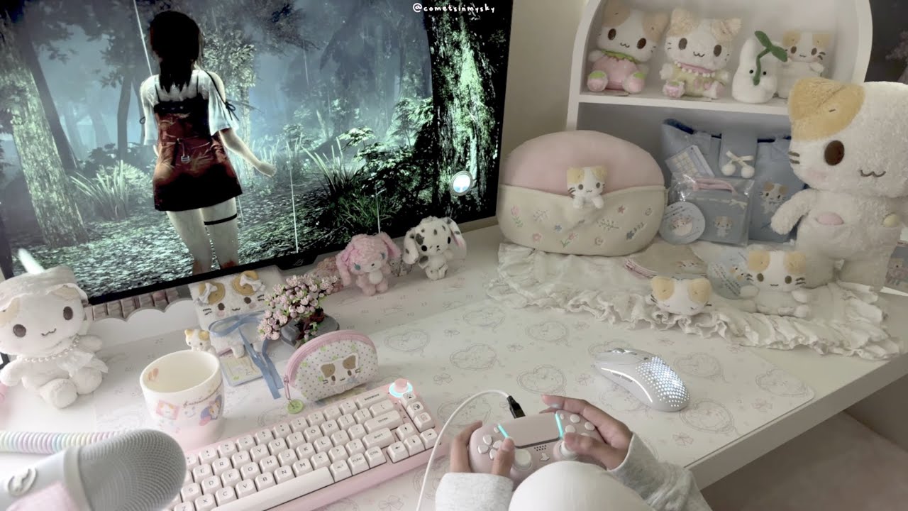 pov: playing a hauntingly beautiful horror game at my gloomy desk🎐 fatal frame maiden of black water