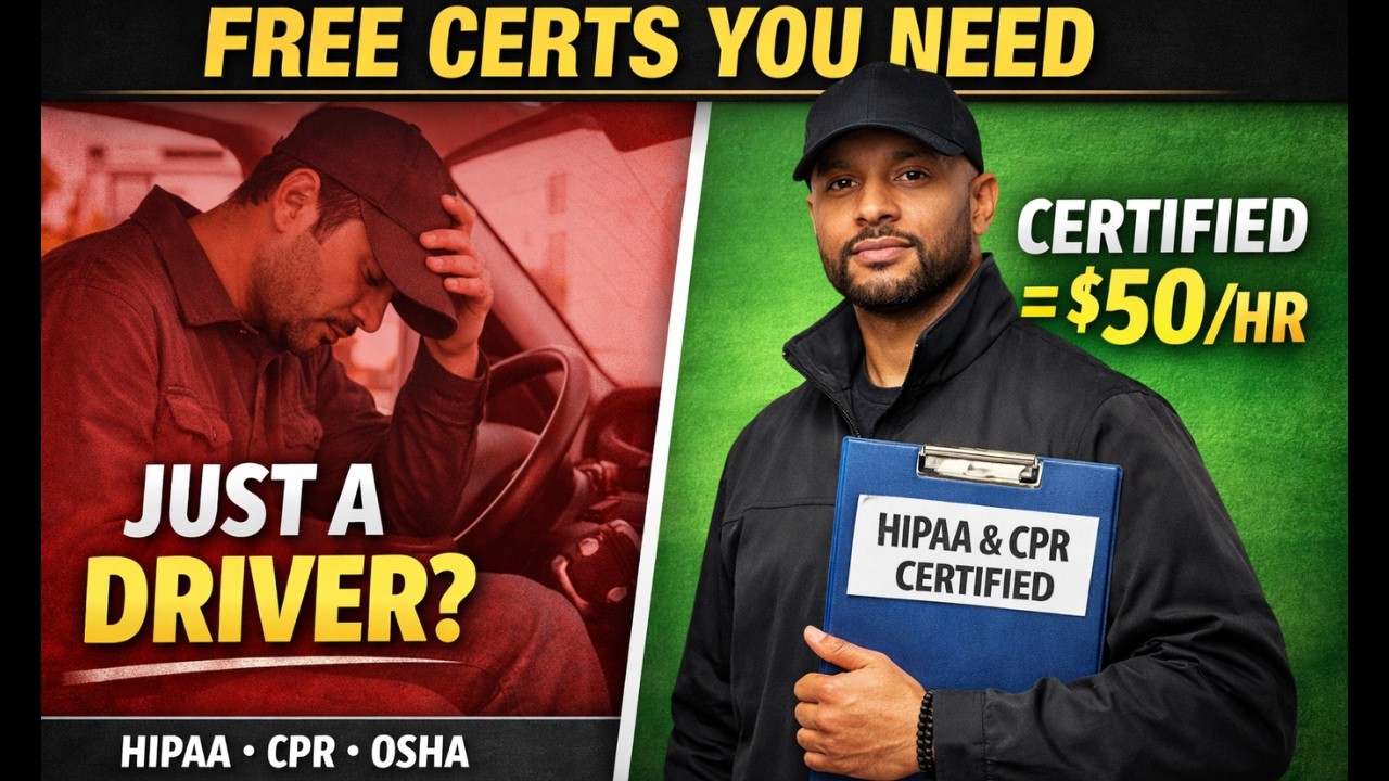 Free Certifications Every Senior Errand & Courier Driver Should Have HIPAA, Bloodborne & More!