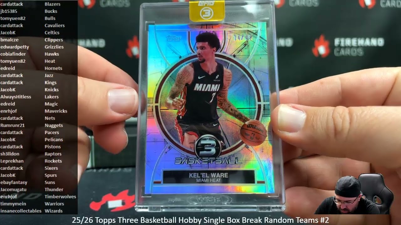 3/6/2026 25/26 Topps Three Basketball Hobby Single Box Break Random Teams #2