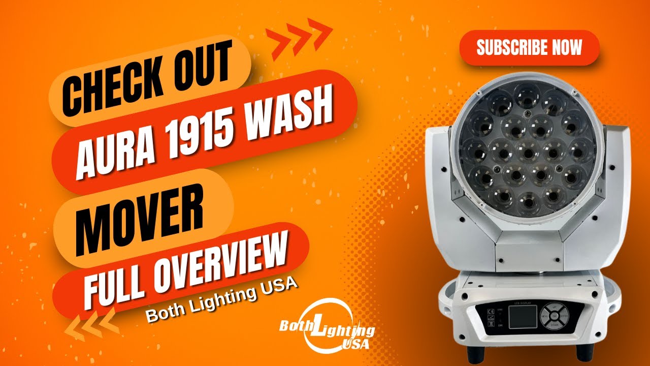 AURA 1915 Wash Moving Head | Fixture Settings Overview | Both Lighting USA
