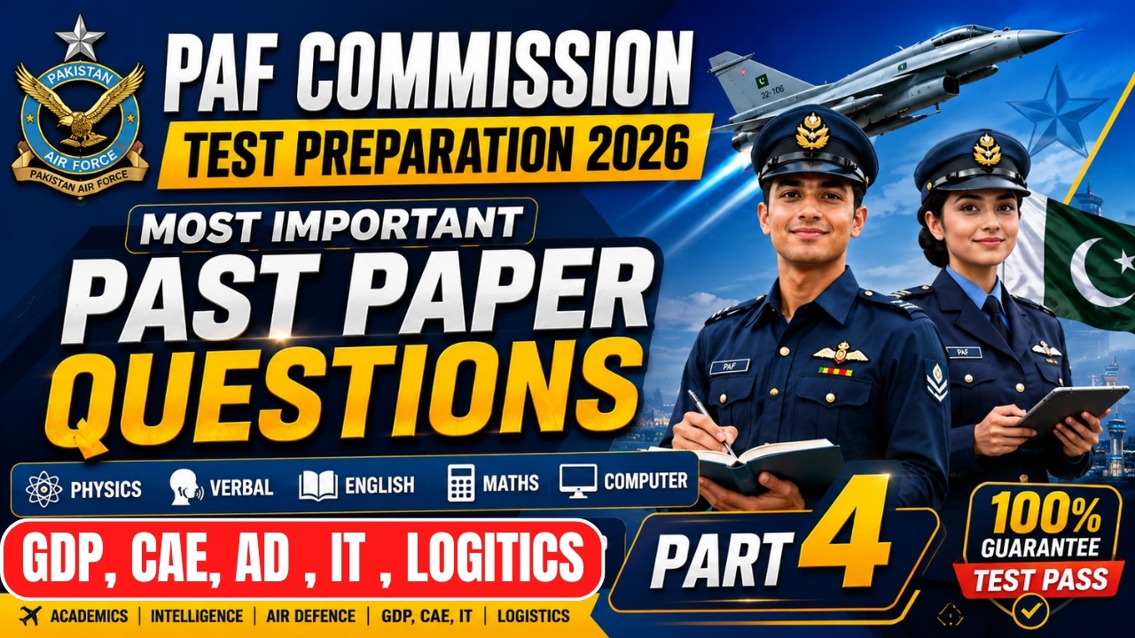 PAF Initial Test Preparation 2026 | GD Pilot, CAE, Air Defense, IT Branch| PAF Test Preparation 2026