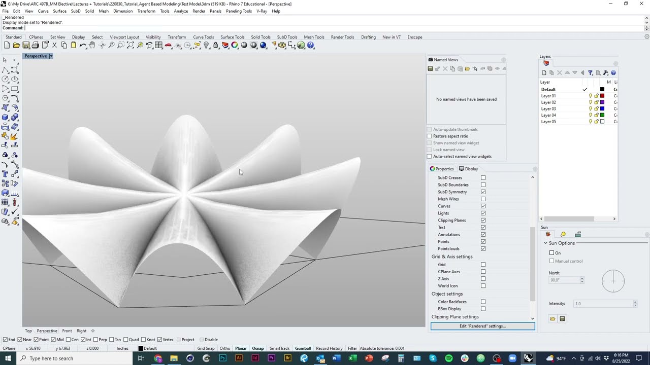 Modeling Los Manantiales Felix Candela in Rhino