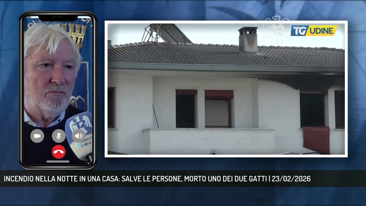 INCENDIO NELLA NOTTE IN UNA CASA: SALVE LE PERSONE, MORTO UNO DEI DUE GATTI | 23/02/2026