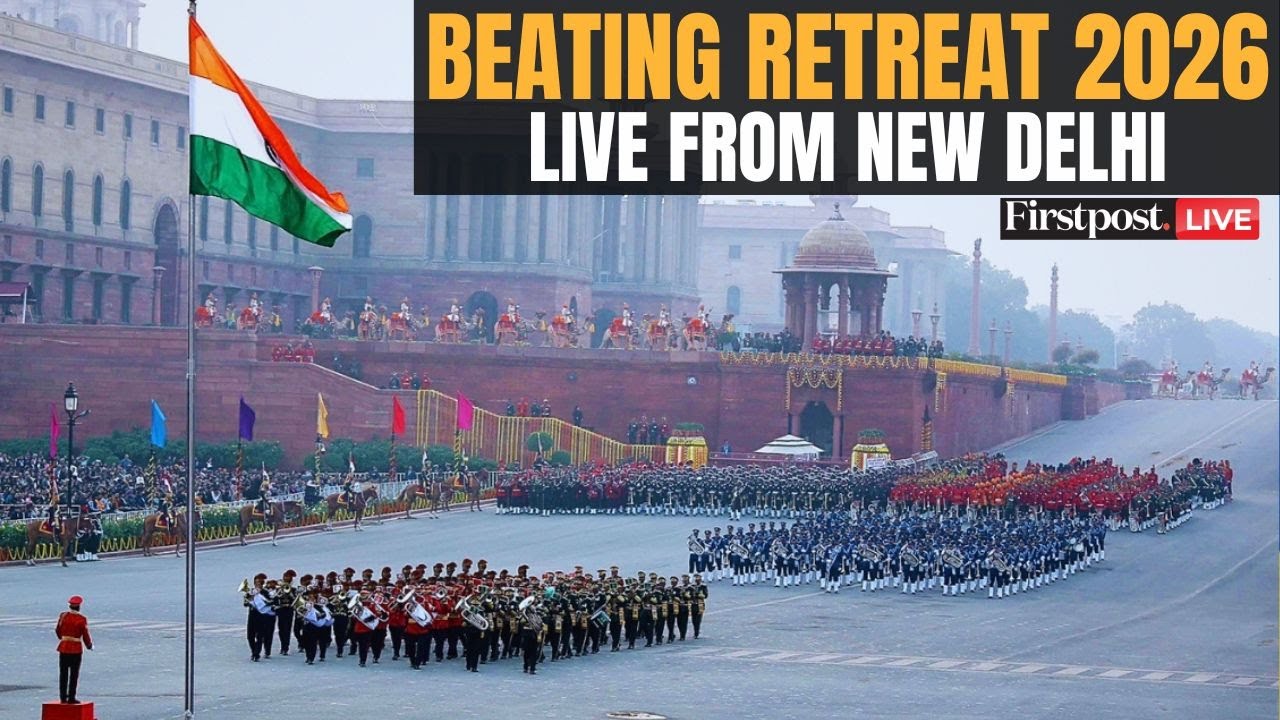 Beating Retreat 2026 LIVE: Republic Day Ceremony Ends with Grand Musical Display at Vijay Chowk