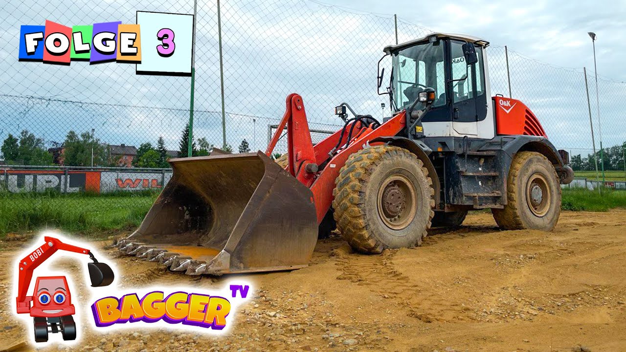 👷🏻 Der ultimative Bagger-Spa&szlig; 🤩 Bagger und Baumaschinen lernen, Kipper, Radlader, Kran,
