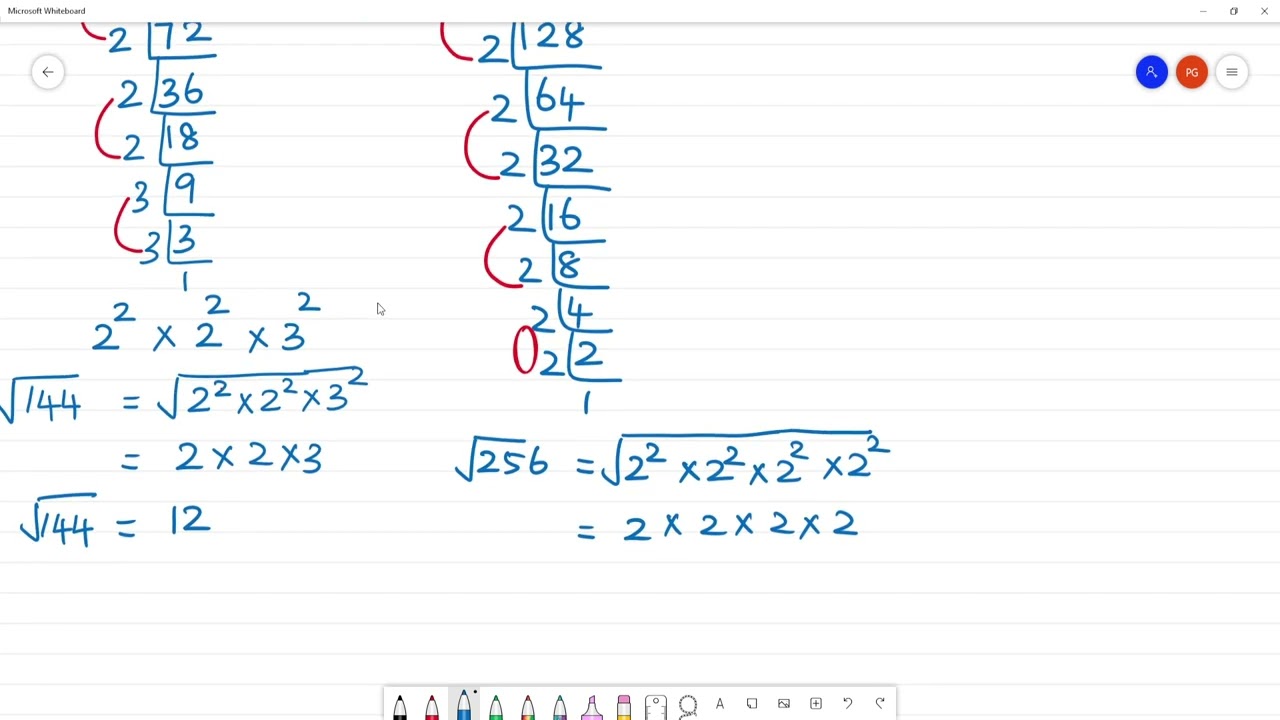 Class 8 TN Maths 1. RATIONAL NUMBERS   Exercise 1.4  5. Find the square root by prime factorisation