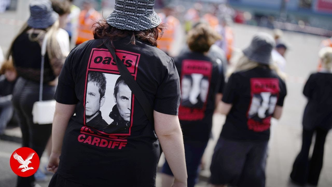 Live: Oasis fans queue in Cardiff for first show in 15 years