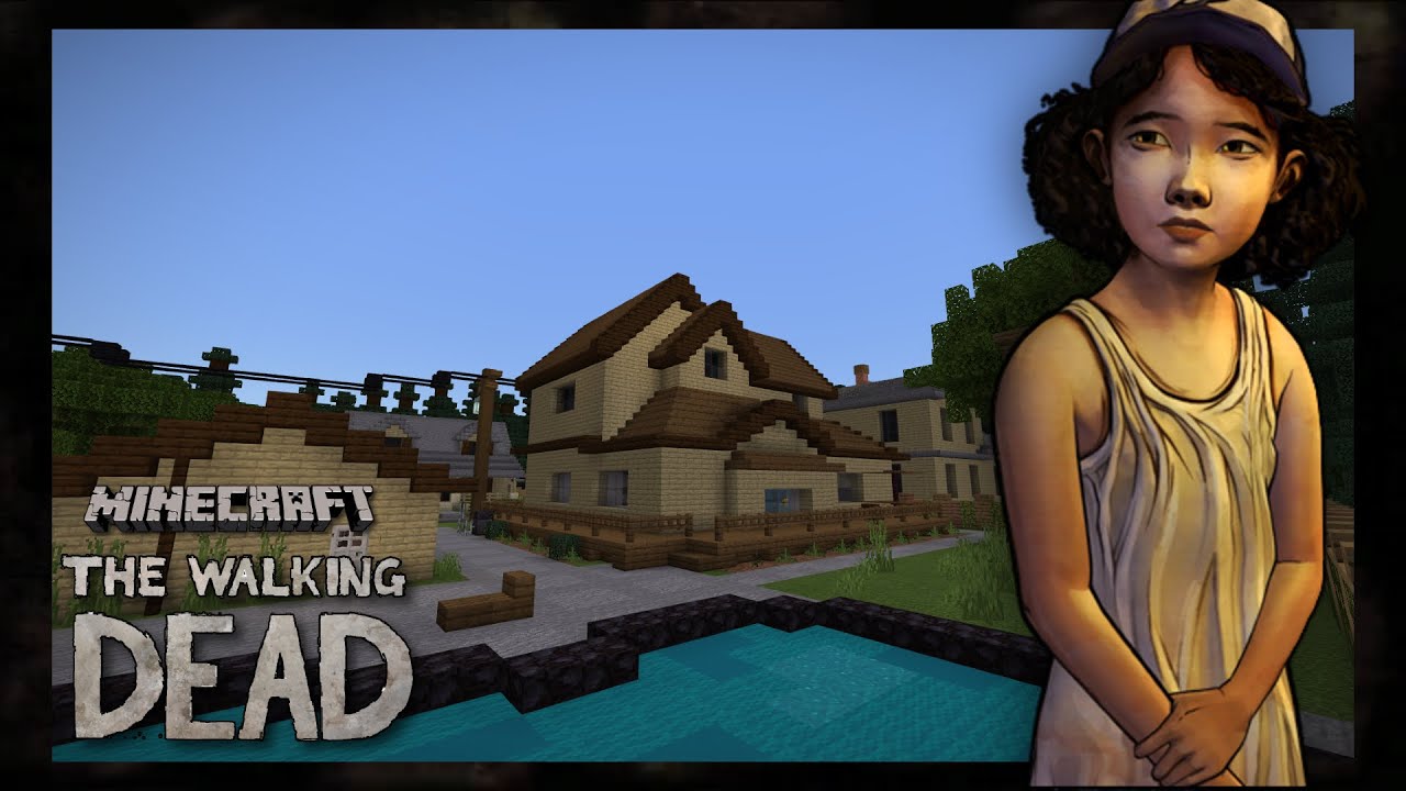 Clementine's Neighborhood in Minecraft [The Walking Dead:  A New Day]