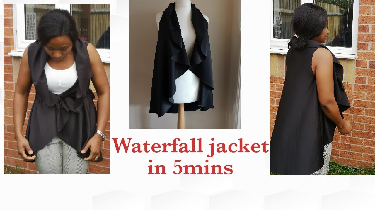 Как сшить жакет-водопад |без шитья/сделай сам| за 5 минут (легкий способ) #шитье #сделайсам #какс...