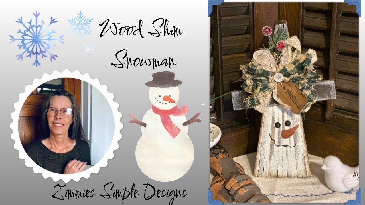 Wood shim snowman/Easy winter craft tutorial