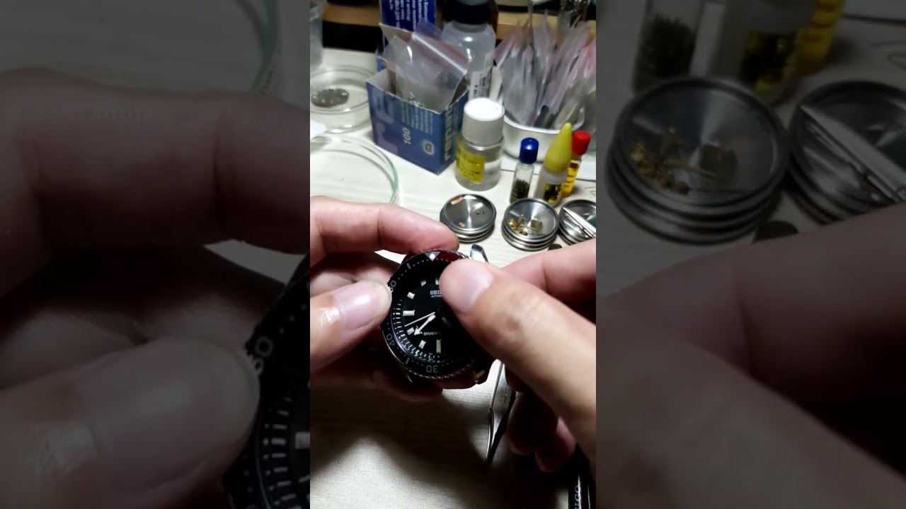 seiko divers watch skx401 pepsi caliber 7s26 change bezel insert #seiko #shorts