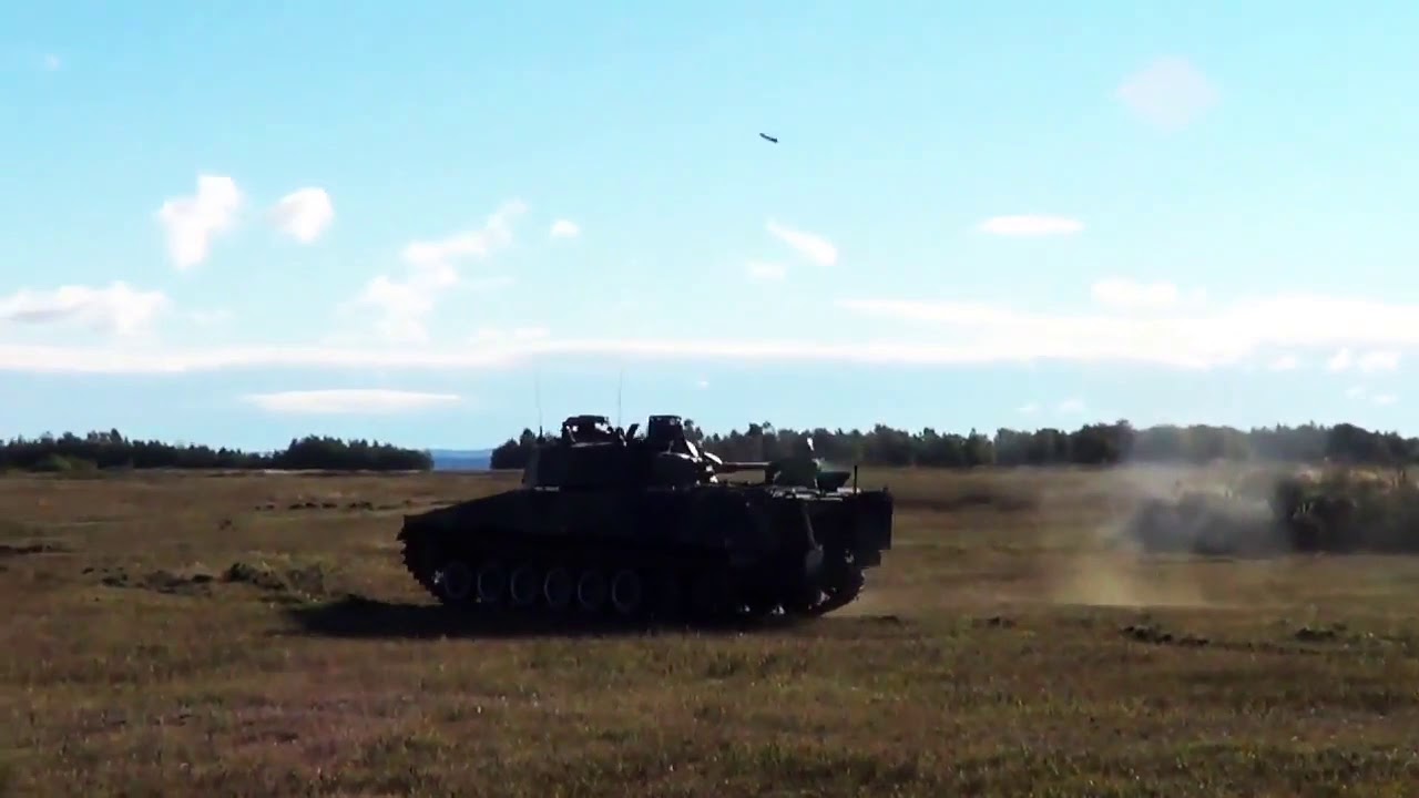 БМП Strf 90 Combat Vehicle 9040, Firing Exercise, Grenadj&auml;rkompaniet