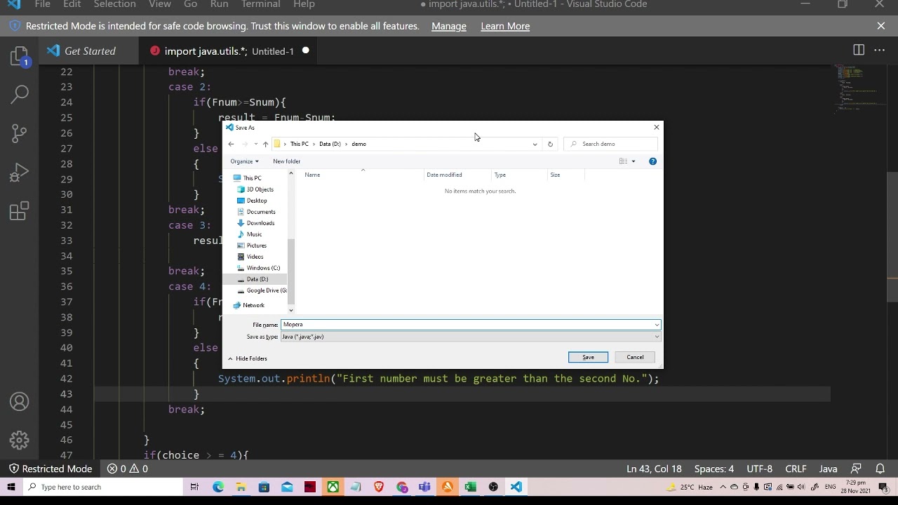 Switch case and IF condition in Java