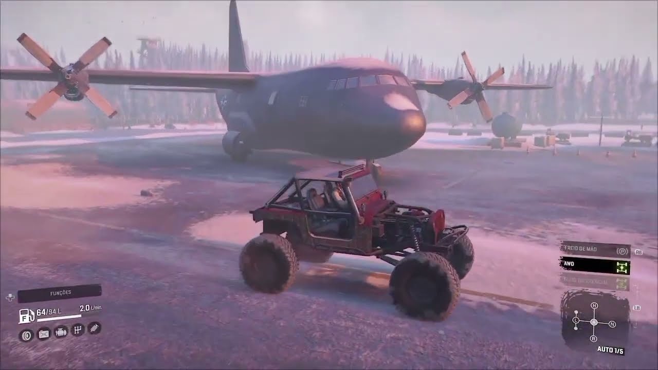 Quase perdeu o avi&atilde;o 🚜🛬 #snowrunner #lama #snow #xbox #xboxgamepass