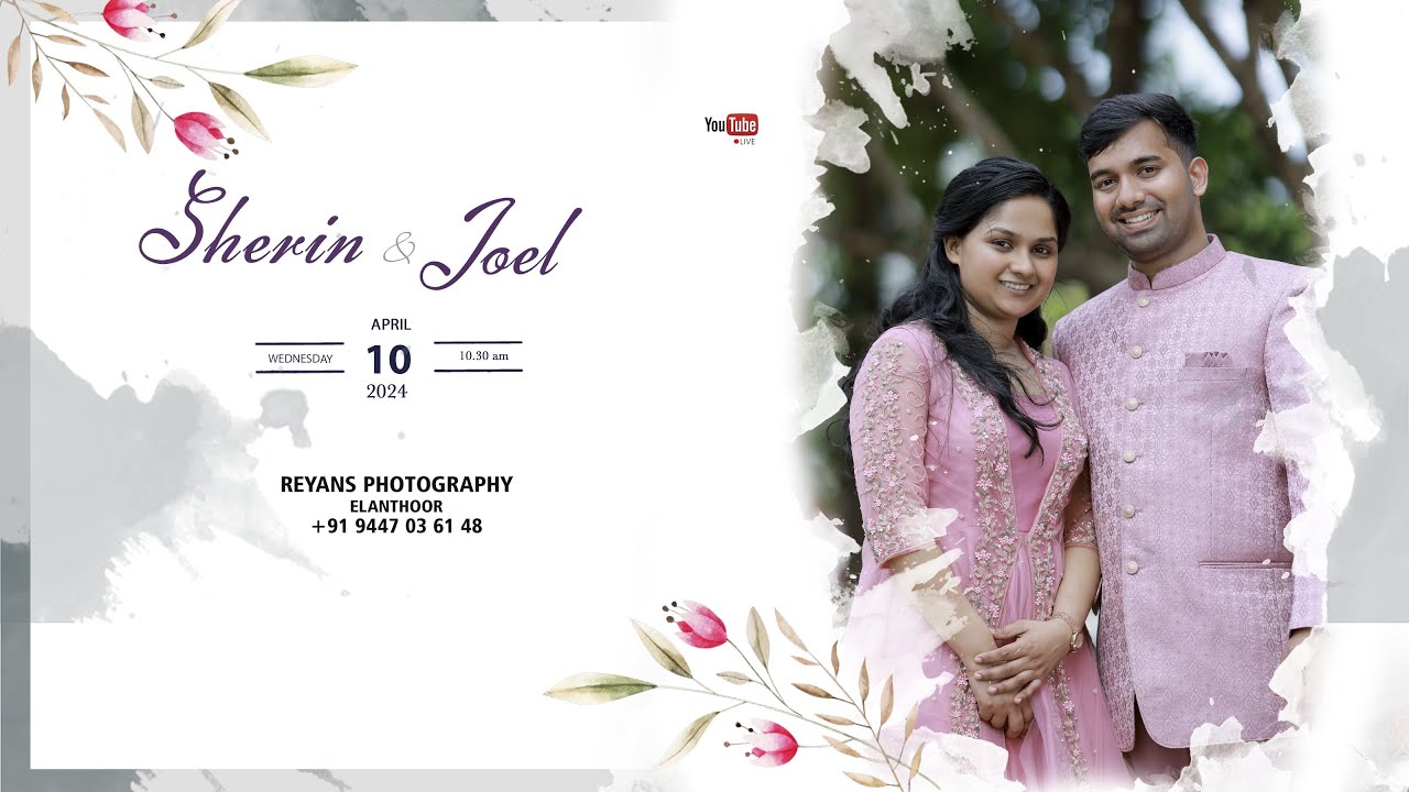 WEDDING CEREMONY || SHERIN & JOEL || 10.04.2024 10.30 AM || REYANS PHOTOGRAPHY +91 9447036148