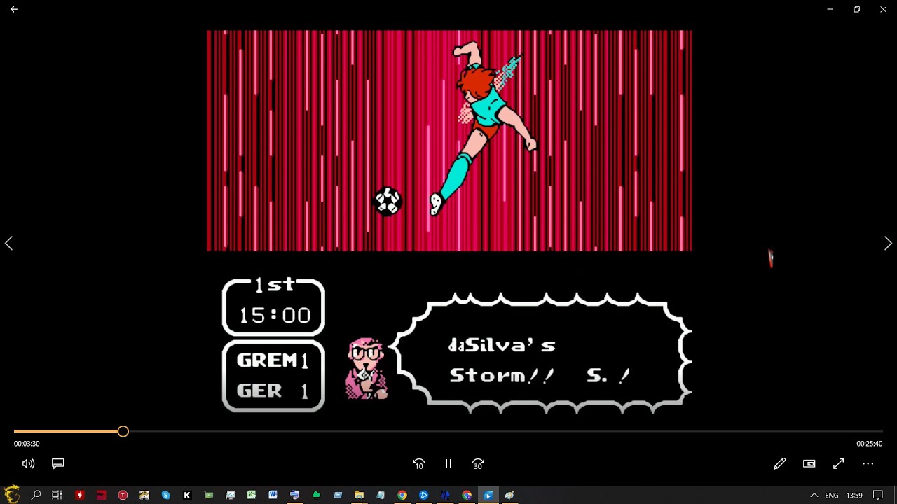 Captain Tsubasa 2 nes Grem vs Germany