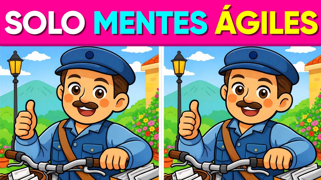 Encuentra las 3 Diferencias: Prueba de OBSERVACIÓN 📫💌 SPOT THE 3 DIFFERENCES 🧠🦊 MENTAL QUIZ