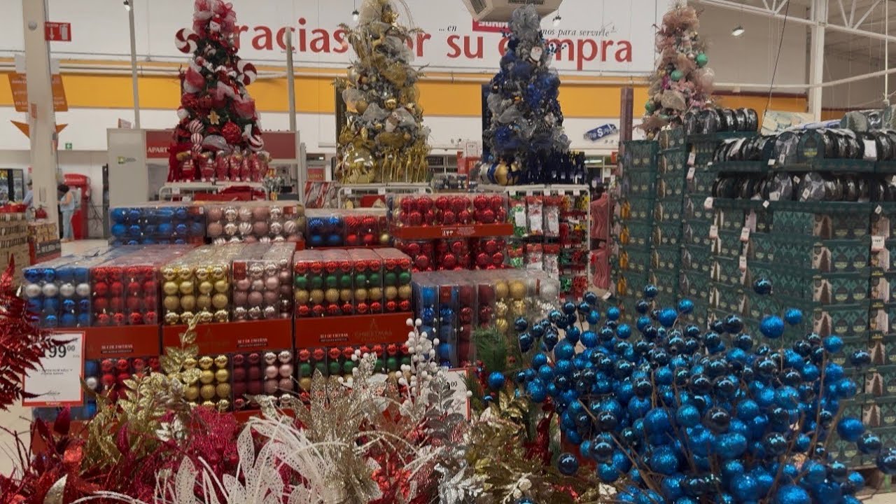 Así se ve la nueva decoración navideña en Soriana 🎄🎀💖💙❤️💛 #soriana #navidad2026 #cristmas2026