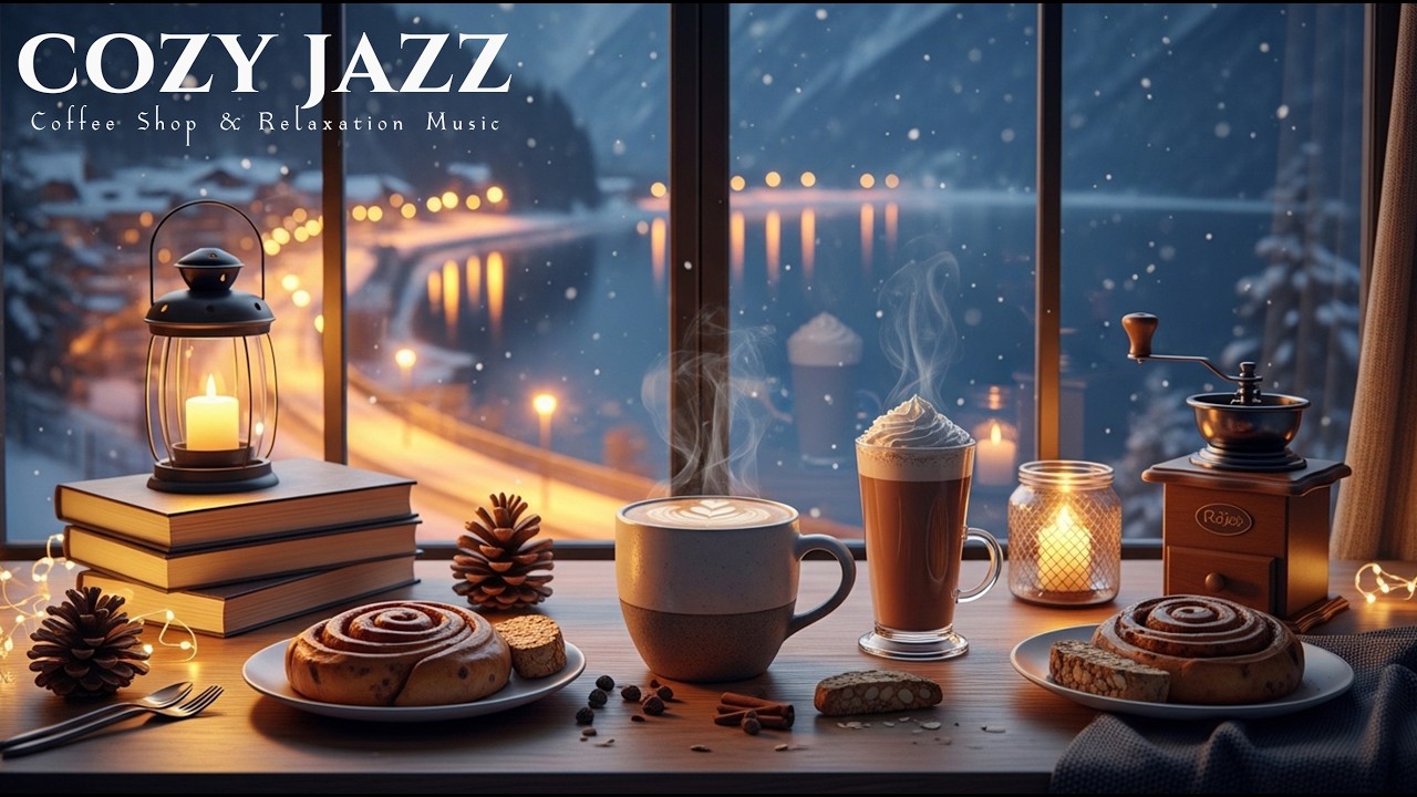 Cozy Winter Cafe Jazz ☕❄️ Relaxing Jazz Music for Snowy Nights & Study