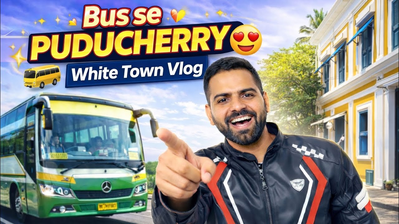 Puducherry local bus travel 🚍 | Budget Travel Vlog 