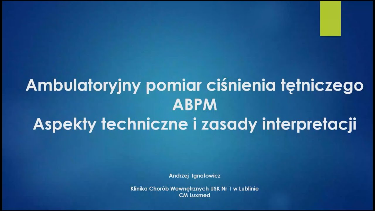 Szkolenie LZLR-P 04.11.2023 r. - Holter RR (ABPM) - Aspekty techniczne i zasady interpretacji