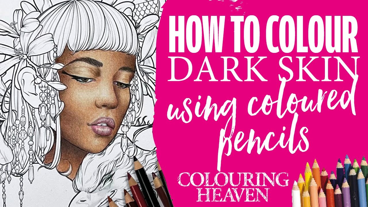 HOW TO COLOUR Dark Skin | Fabiana Trere Ancient Egypt Colouring Tutorial