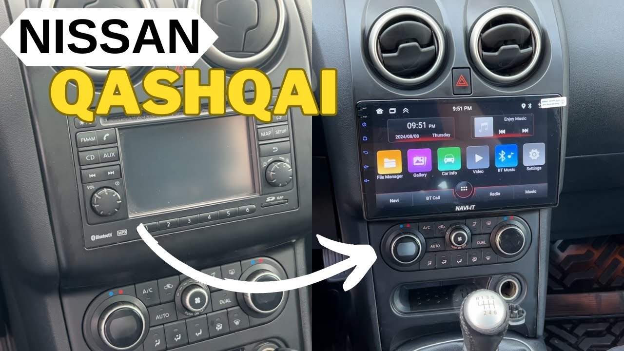 Навигация Android в Nissan Qashqai J10 + камера заднего вида | Головное устройство