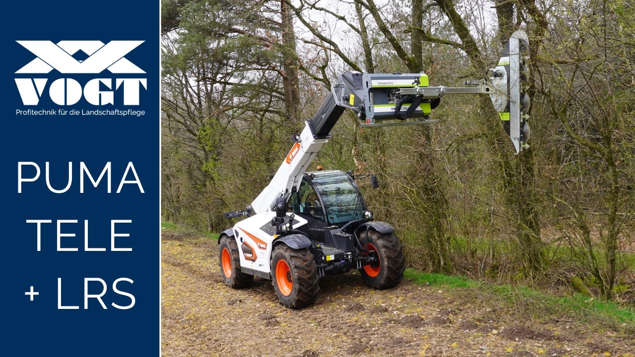 Leistungsstarke Astsäge am Teleskoplader - GREENTEC PUMA TELE + LRS
