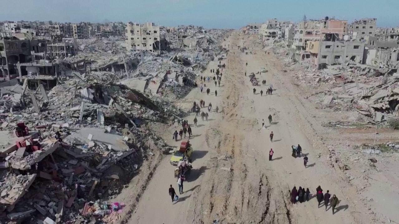 GAZA, la distruzione di campo profughi JABALIA. Le immagini dal drone