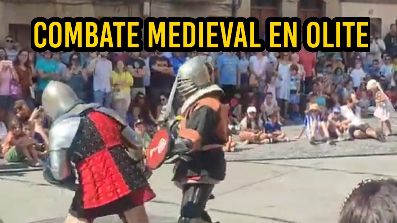 COMBATE MEDIEVAL A ESPADA DE UNA MANO. Fiestas medievales de Olite.