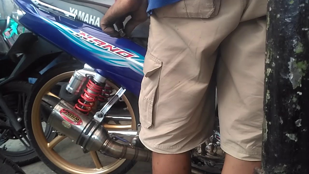 review Knalpot AHM malaysia original with vega R new Bore Up 200CC